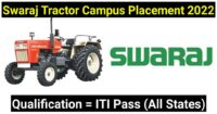 Swaraj Tractor Campus Placement