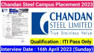 Chandan Steel Campus Placement