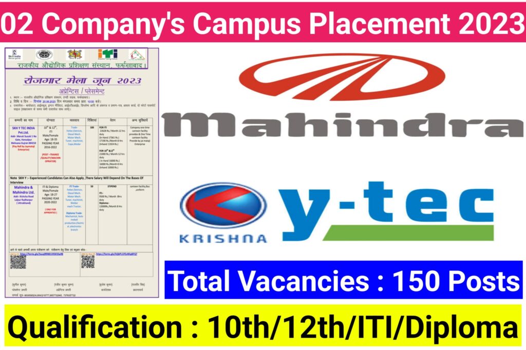 Mahindra & SKH Y Tec India Campus Placement
