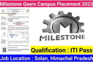 Milestone Gears Pvt Ltd Campus Placement