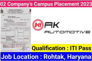 Advics India & A.k Automotives Campus Placement