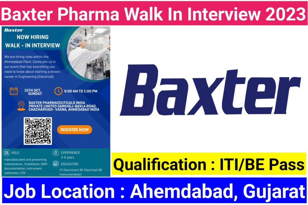 Baxter Pharmaceuticals Walk In Interview