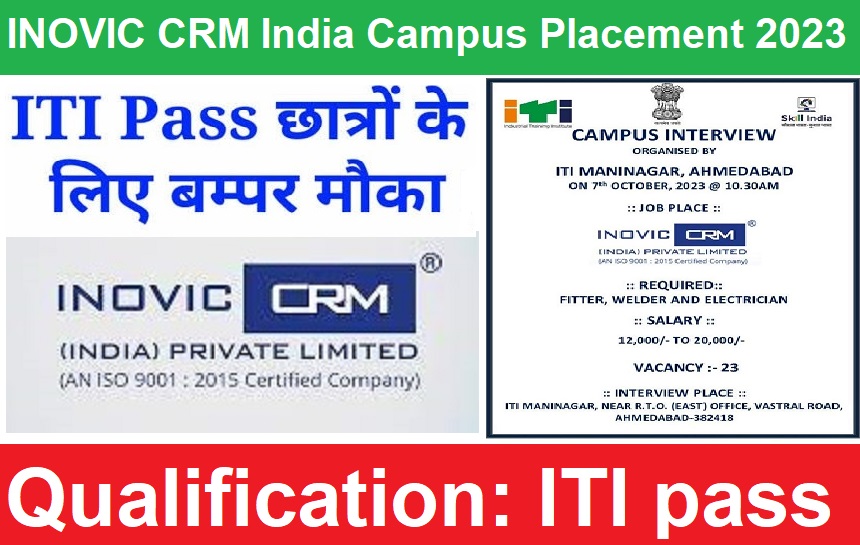INOVIC CRM India Pvt Campus Placement
