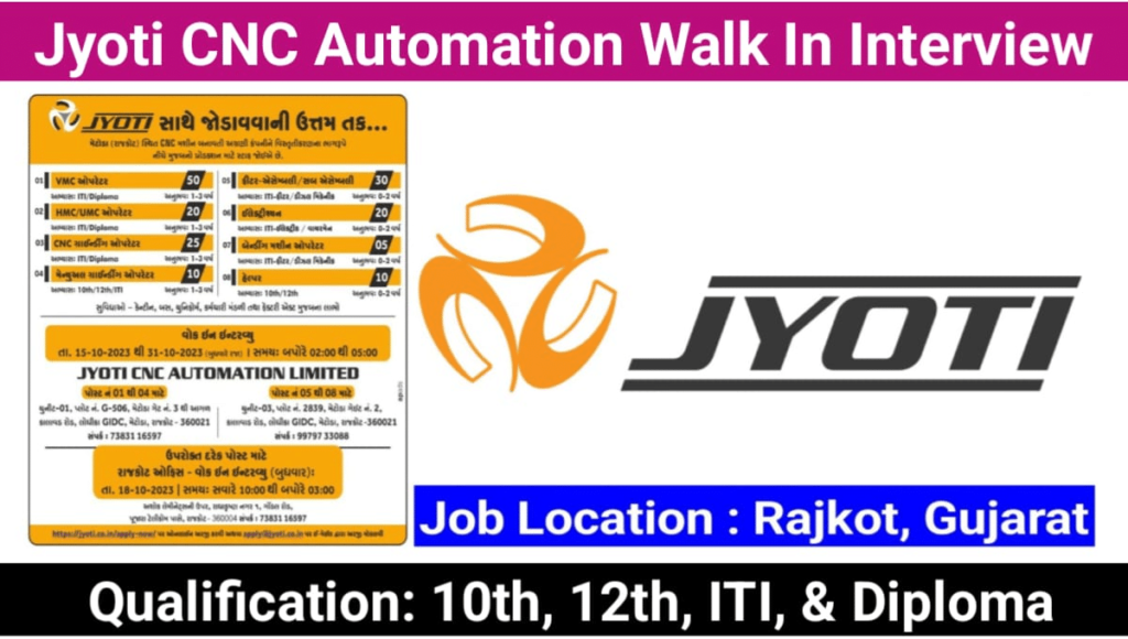 Jyoti CNC Automation Limited Campus Placement