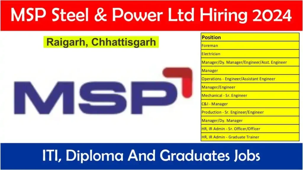 MSP Steel Recruitment